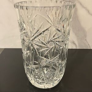 Kusak Berlin Crystal 10” Vase by Kusak Cut Glass Works mint Rare